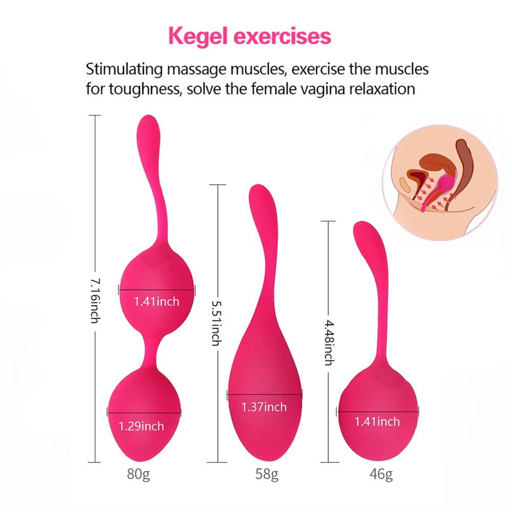 Kegel Balls Silicone Vaginal Ball Smart Geisha Ben Wa Ball Medical Tighten Vaginal Muscle Kegel Trainer Balls Sex Toys For Women