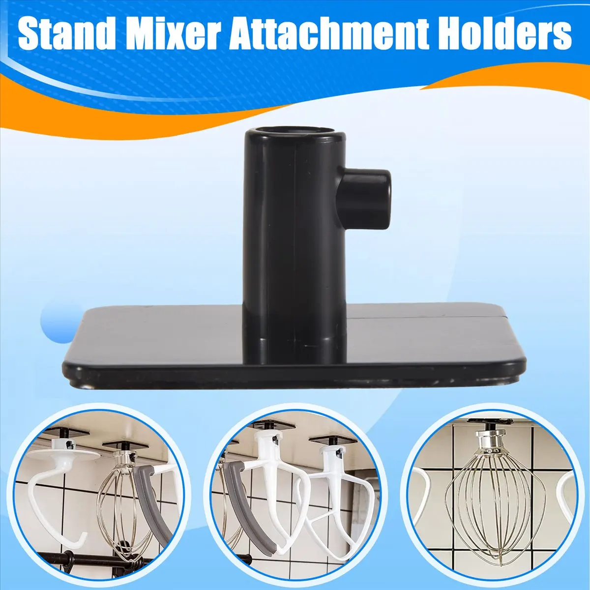 A77K Stand Mixer Attachment Holders, 4 Pack Food Mixer Accessories Hooks for All Stand Mixer Attachment