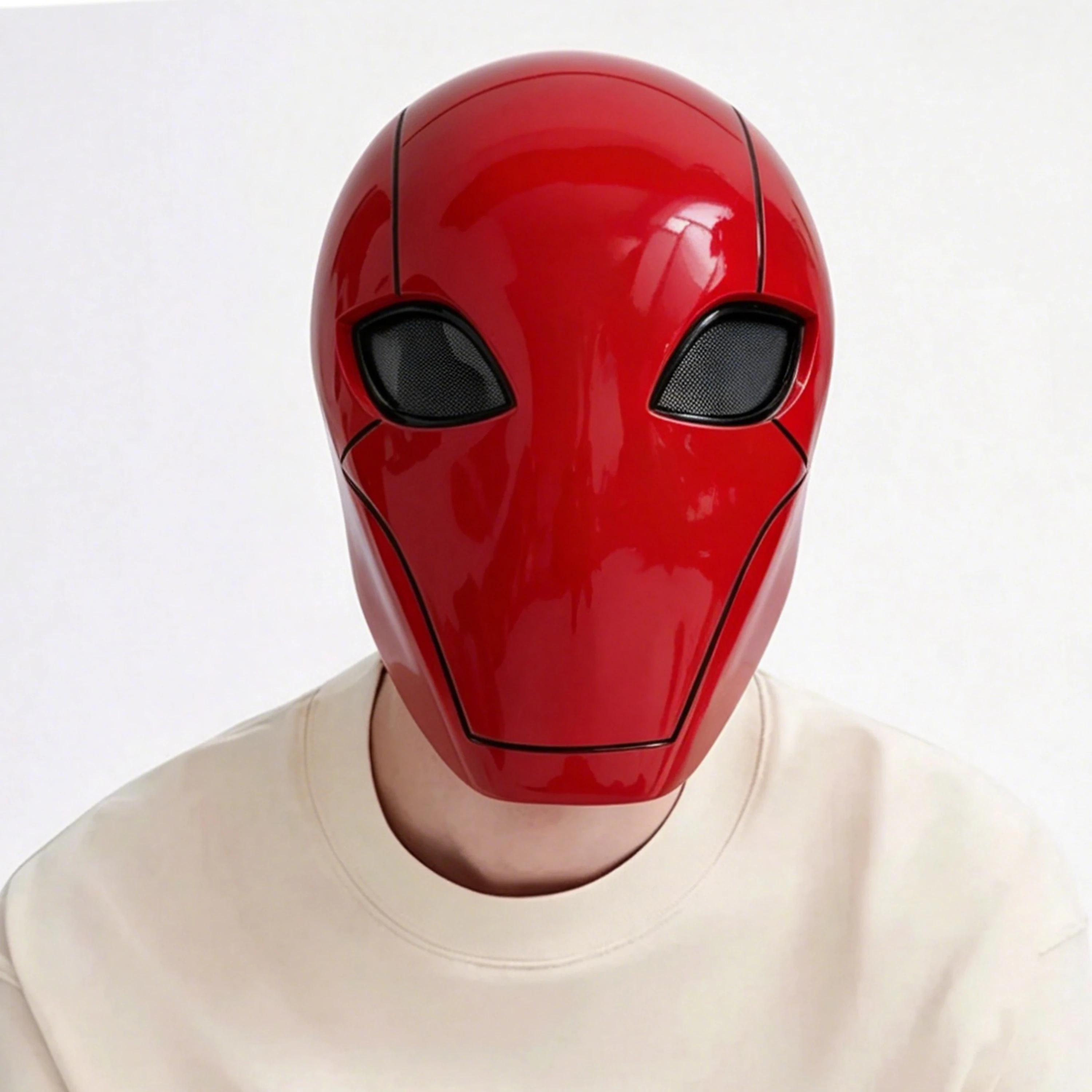 

For Batman Arkham Knight Red Hood Cosplay Helmet 1:1 Wearable Halloween Costume Prop Adult Helmet Armor Decor