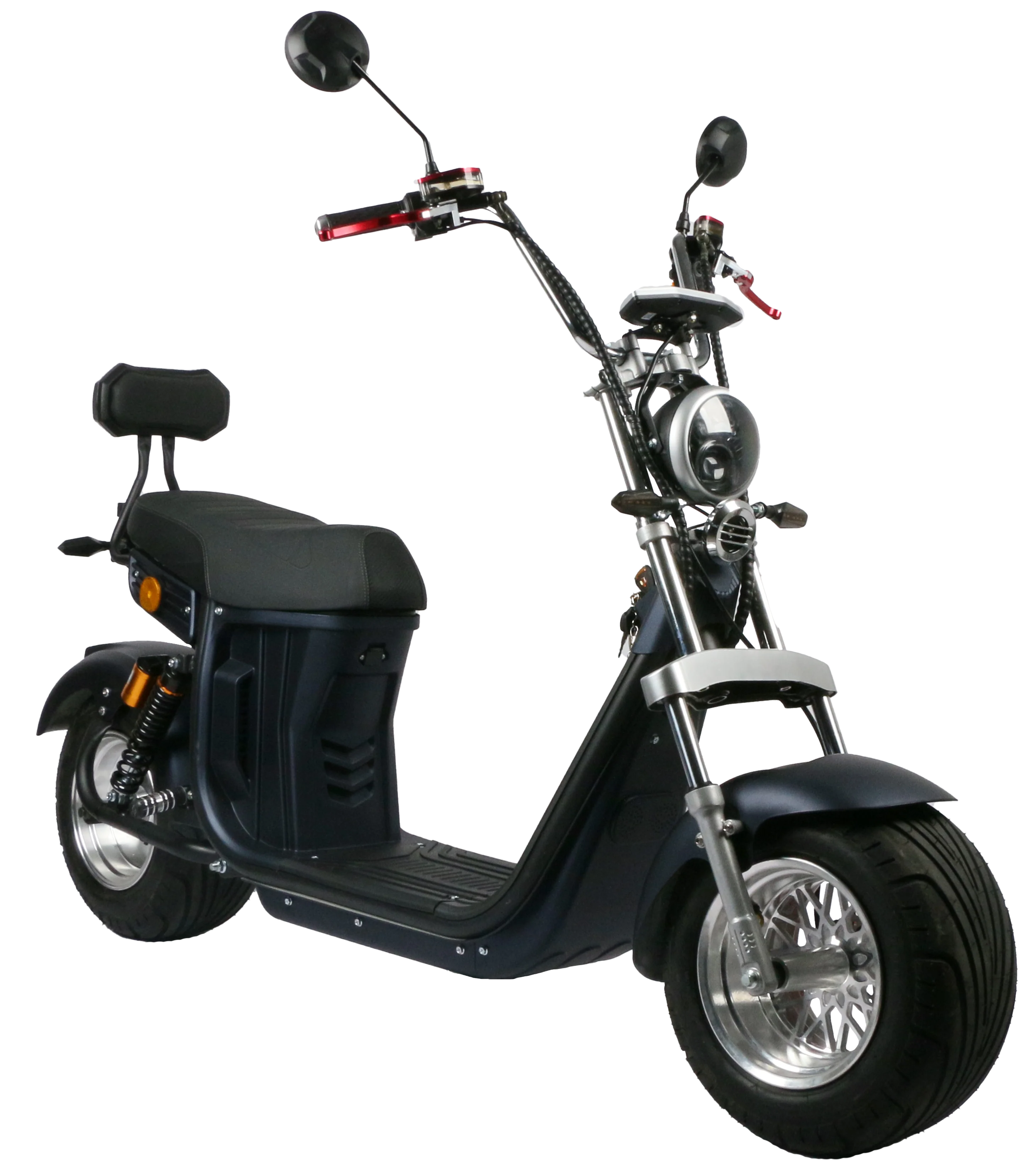 72V 32Ah Lead Acid Battery Citycoco Electric Scooters Vintage Style Electric Moped Front 1500W and Rear 1200W Hub Motor E Bike