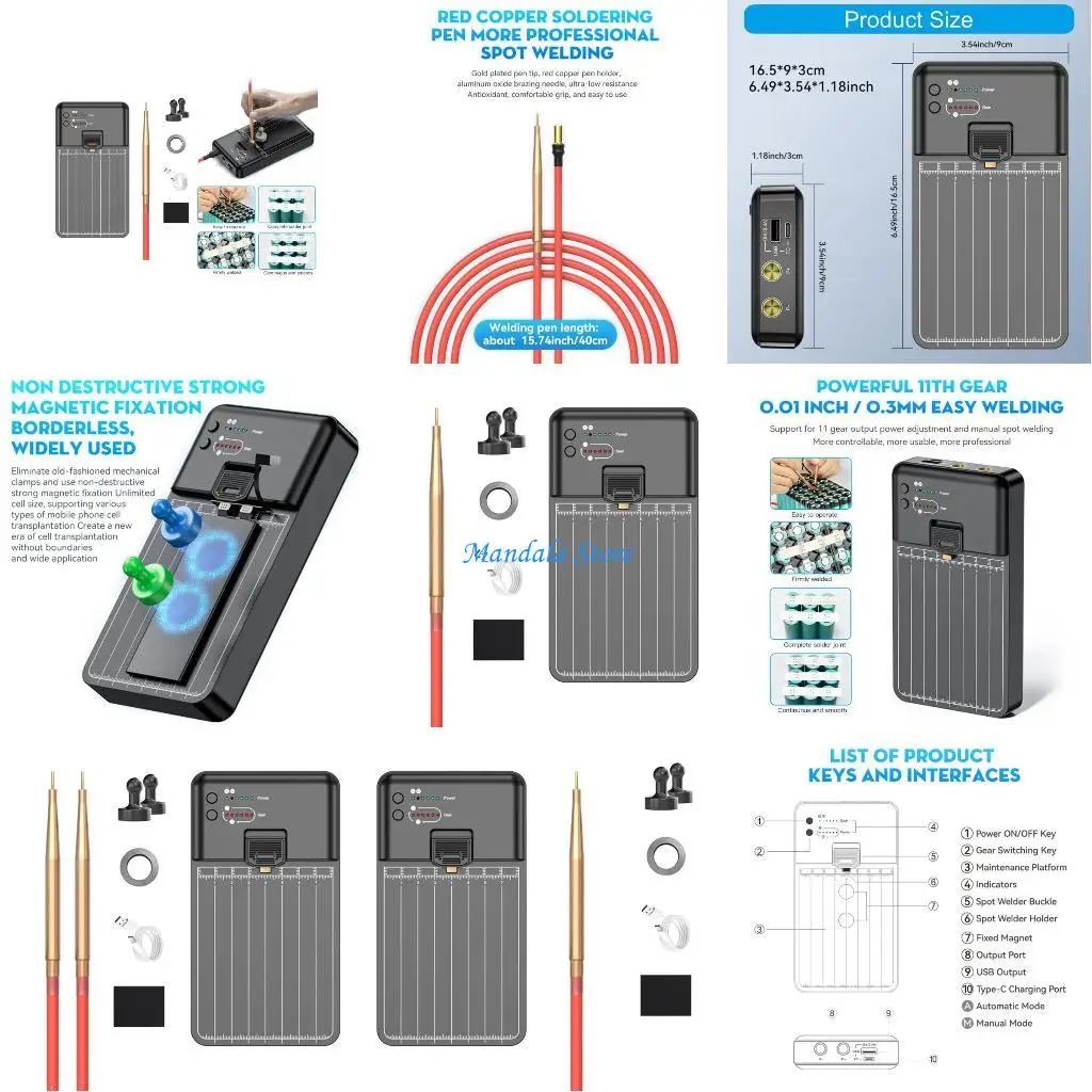 

U2JC Portable Handheld Repair Spots Welder 5000mAh Battery Pack Assembly Machine