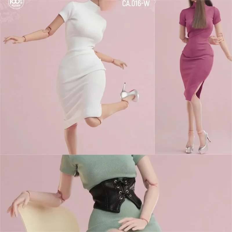 

Worldbox CA016 1/6 Scale Tight Dress Bodycon Skirt Pu Leather Corset Soldier Clothes Model Fit 12'' Female TBL AT206 Doll Body
