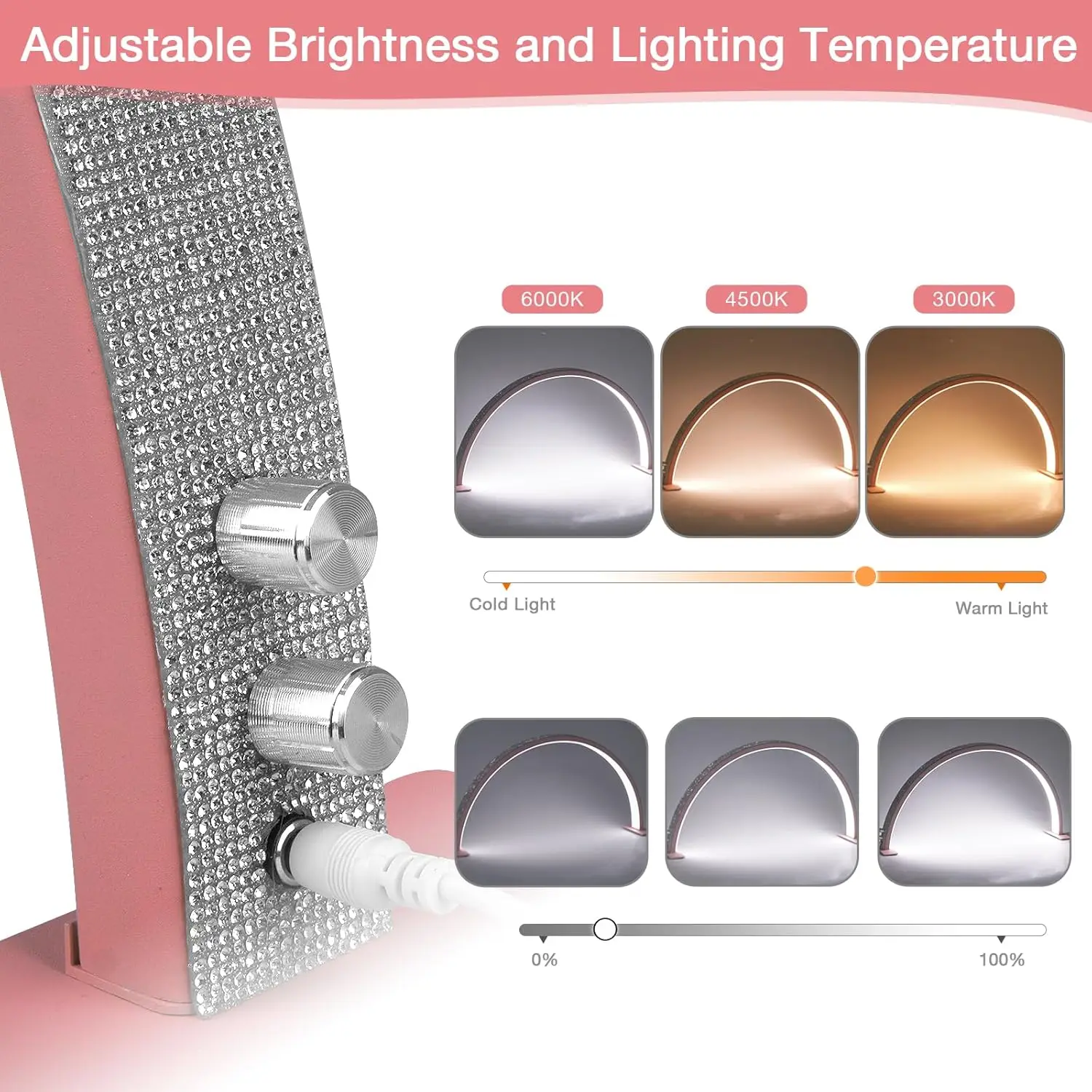 50W LED nuovo interruttore rotante Nail Beauty Half Moon Lamp estensione ciglia lampada per sopracciglia lampada di riempimento per Nail Art 3