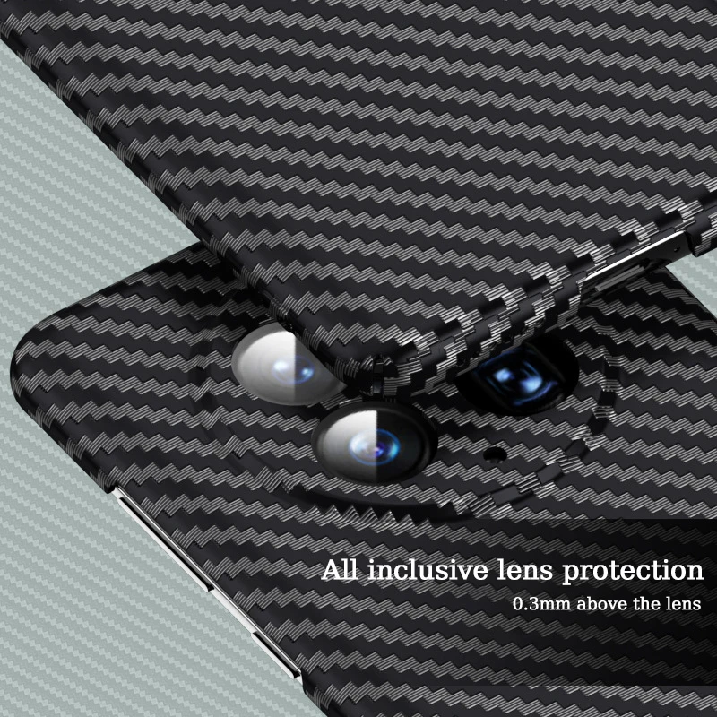 Luxury Ultra Thin Carbon Fiber Textured Phone Case For Xiaomi Redmi Note 14 13 Pro Plus 12T 11T Pro Turbo Shockproof Hard Cover