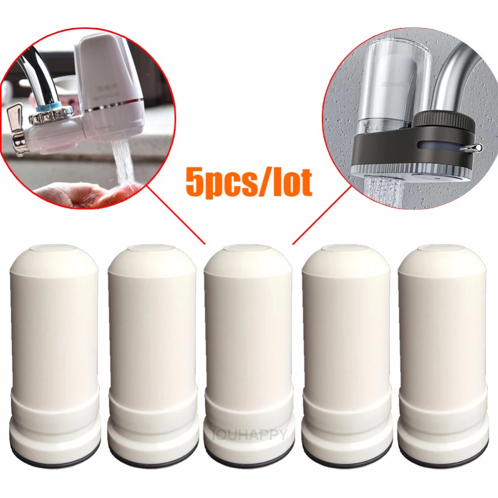 Tap Water Purifier Clean Kitchen Faucet Washable Ceramic Percolator Water Filter Filtro Rust Bacteria Removal Replacement Filte