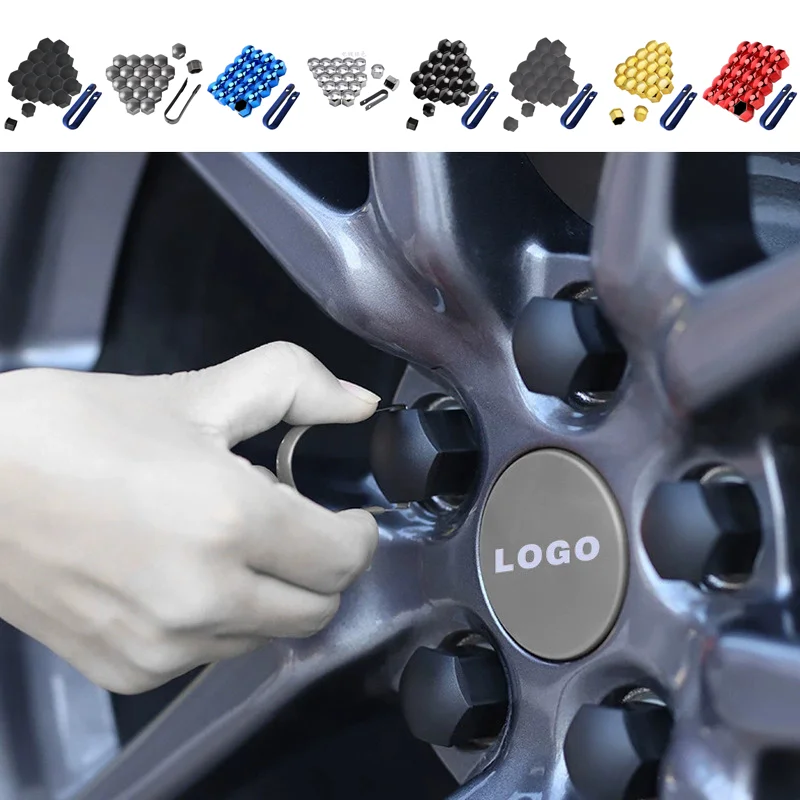 

20PCS Tesla Wheel Screw Covers | Hub Bolt Cap Kit for Model 3, S, X, Y | Black Lug Nut Protection
