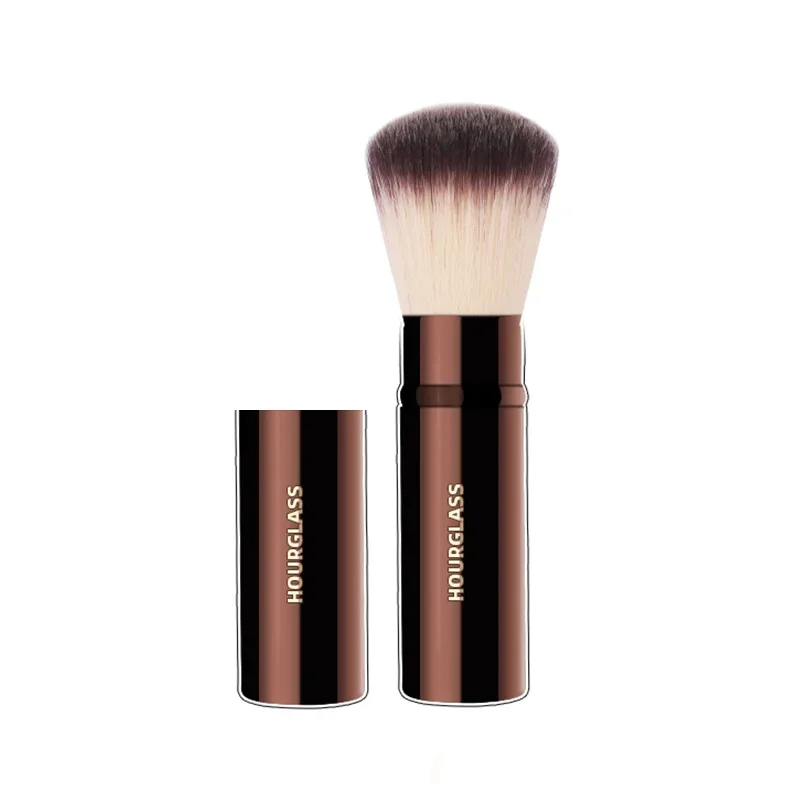 Hourglass makeup brush powder blusher brush multi-function portable retractable makeup brush with cover powder setting brush