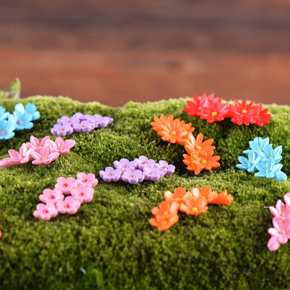 

10 Pcs Simulated Flower Decorations Miniature Flowers Moss Micro Landscape Garden