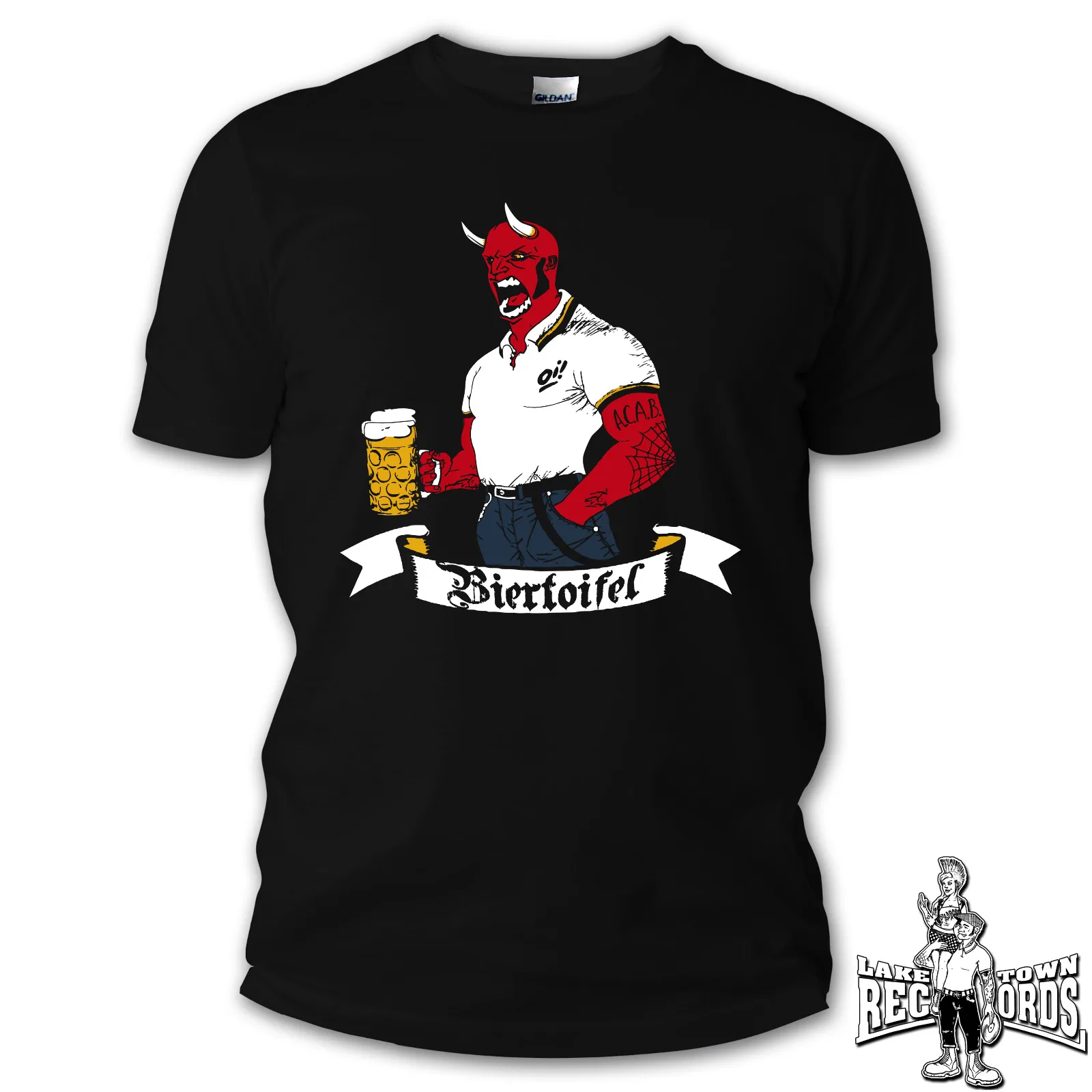 BIERTOIFEL LOGO T Shirt NEW S 3XL Punk Rock Oi Skinhead OiPunk