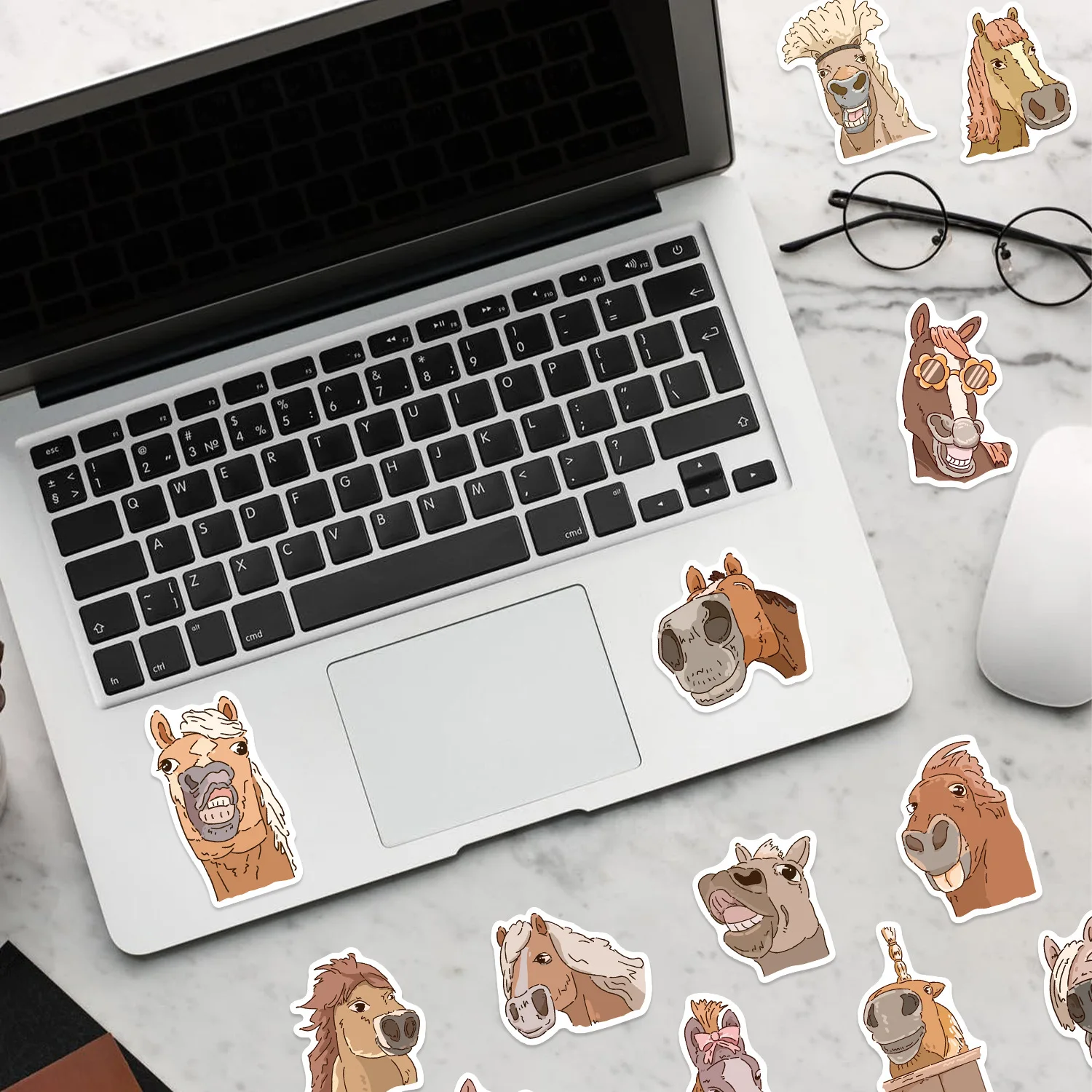 10/50PCS Pferd Cartoon Aufkleber Lustige Tier Meme Graffiti Dekoration DIY Spielzeug Kühlschrank Laptop Gitarre Auto Fahrrad Skateboard abziehbilder