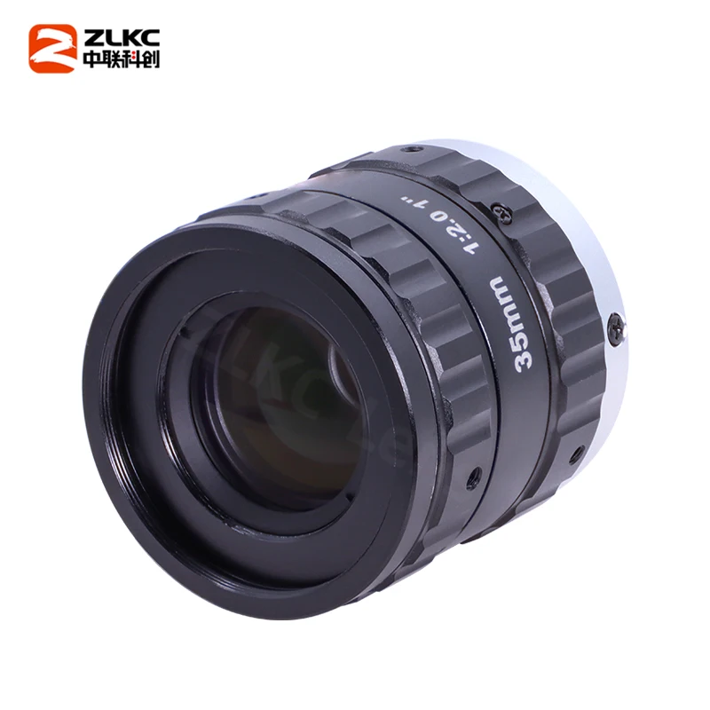 عدسة تركيز ثابتة 35 ملم 1 بوصة كاميرا CMOS 12 ميجابيكسل C Mount Lens F2.0 كاميرات فحص صناعية قزحية يدوية HK3520MP12