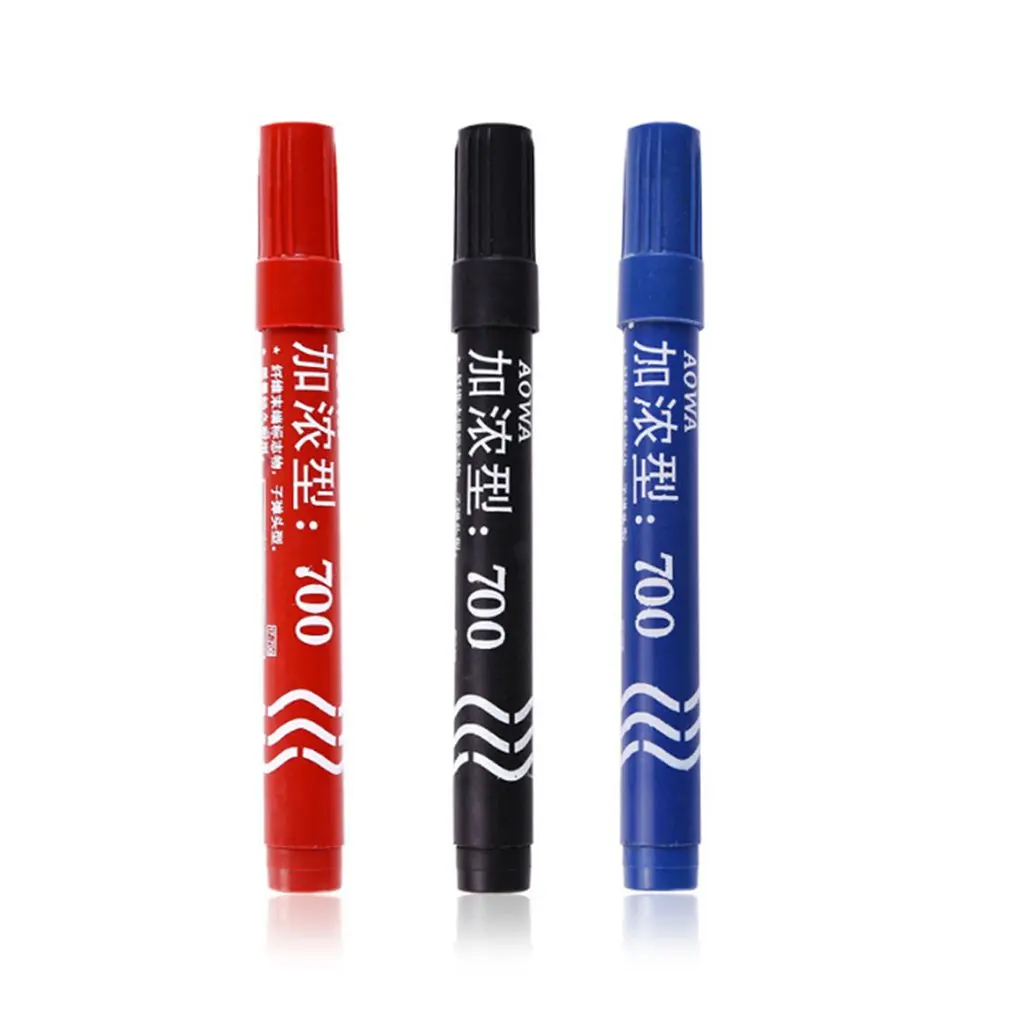 Sneldrogende Permanente Schilderen Marker Pen Diy Olie Pen Voor Kids Art Tekening 1 Pcs Olie Pen Zwarte Ronde teen 0.7/1.5 Mm