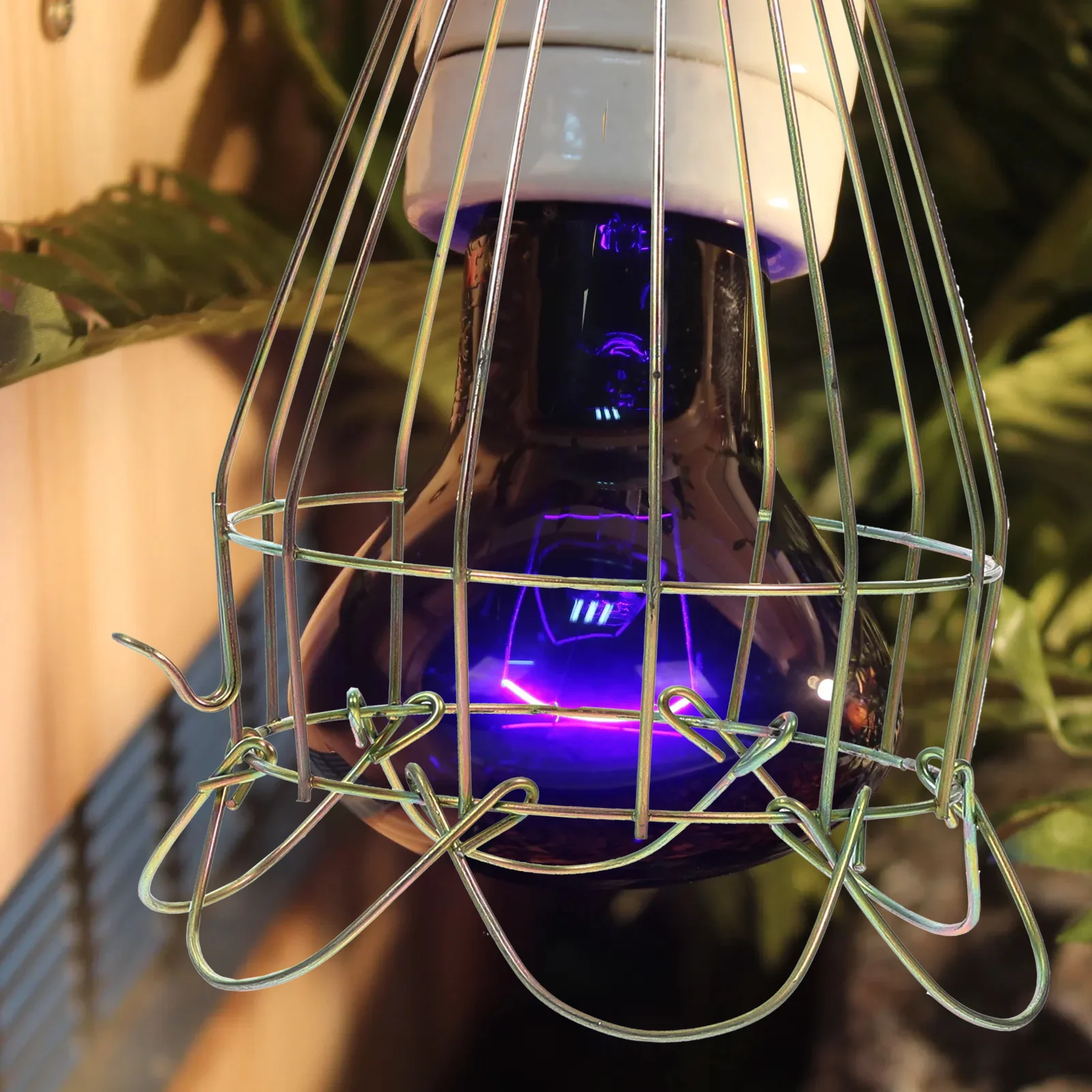 

Heating Lamp Shade Anti-scalding Cover Reptile Terrarium Iron Wire Mesh Protector Night Bulb Safety Pet Cage Lighting