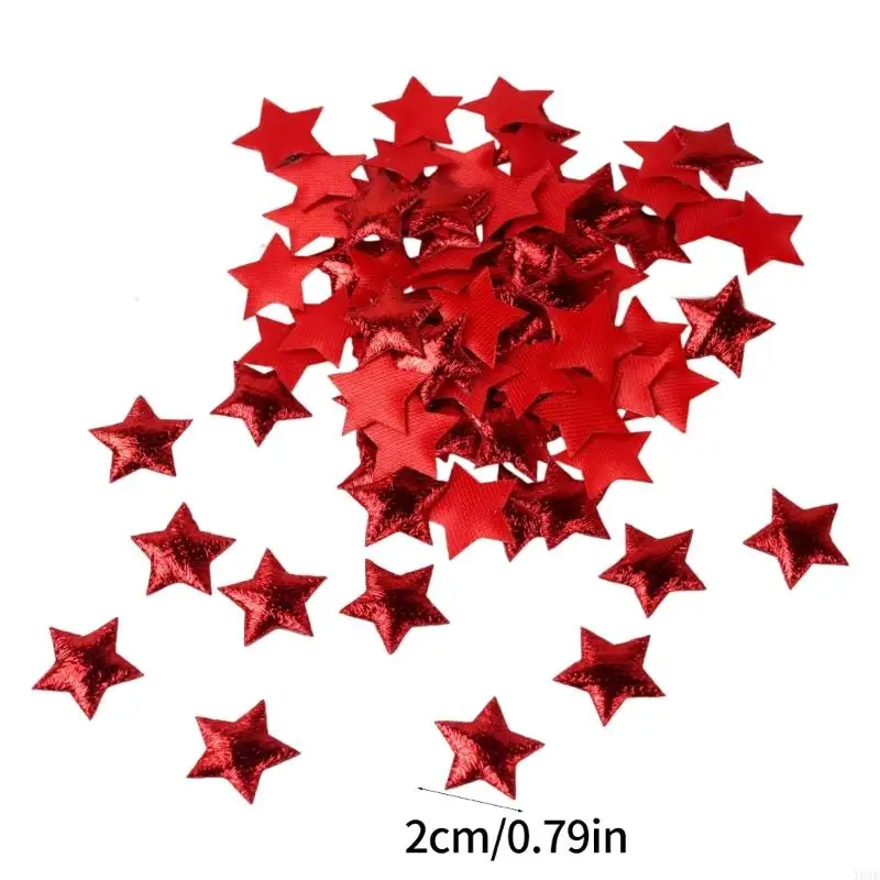5 Packs Iron On Patches Star Patches Gold Silver Red Star Appliques Glittering Decorative Patches for Bag Shoe Dress Y08E