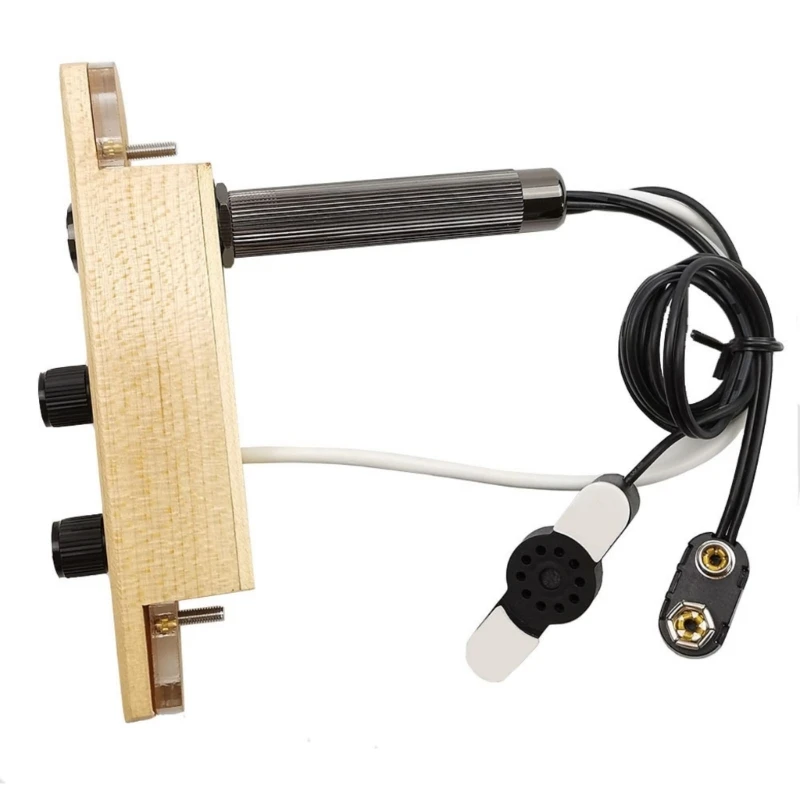 Cajon Drum Sound Hole Pickup Microphone Pickup System with Tone Volumes Control