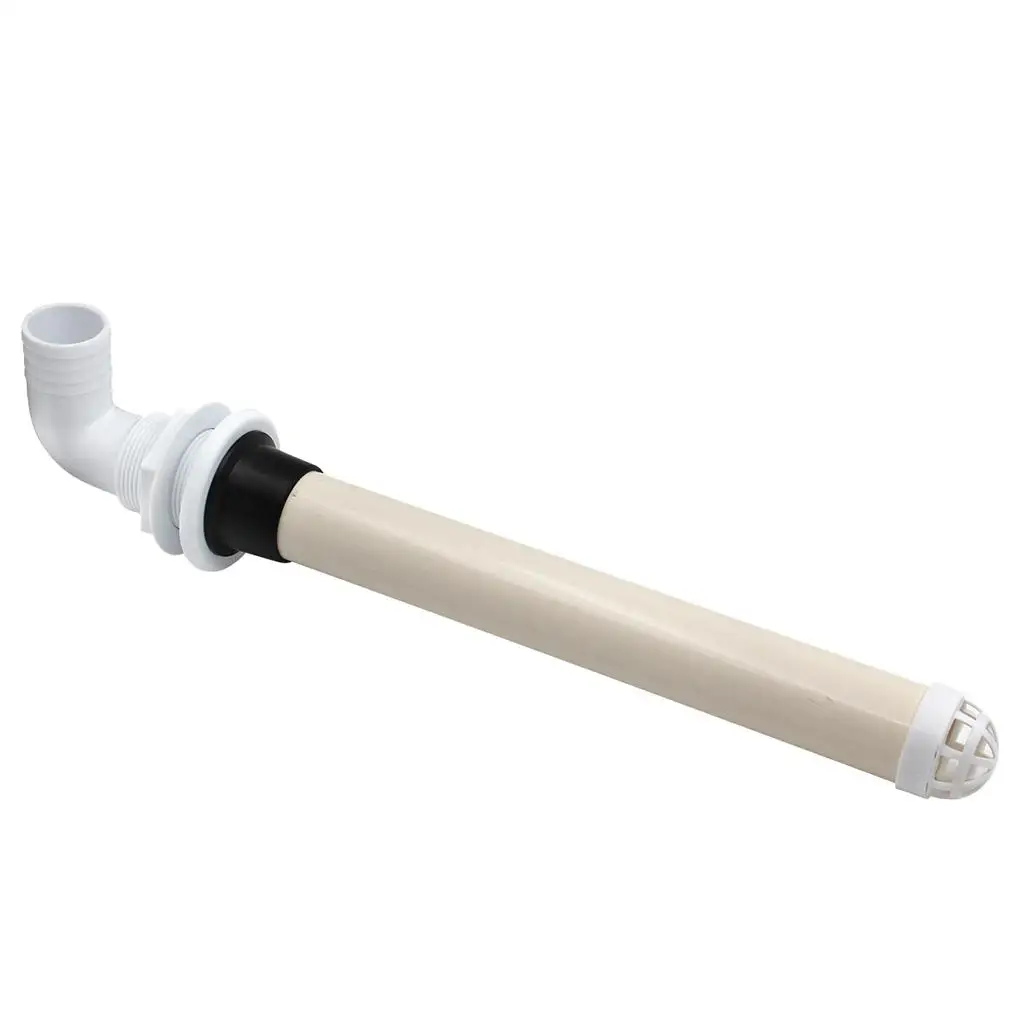 Overflow Drain Tube Marine Grade Plastic White Standpipe Livewell Plug for Fishing Boat Valve Solution