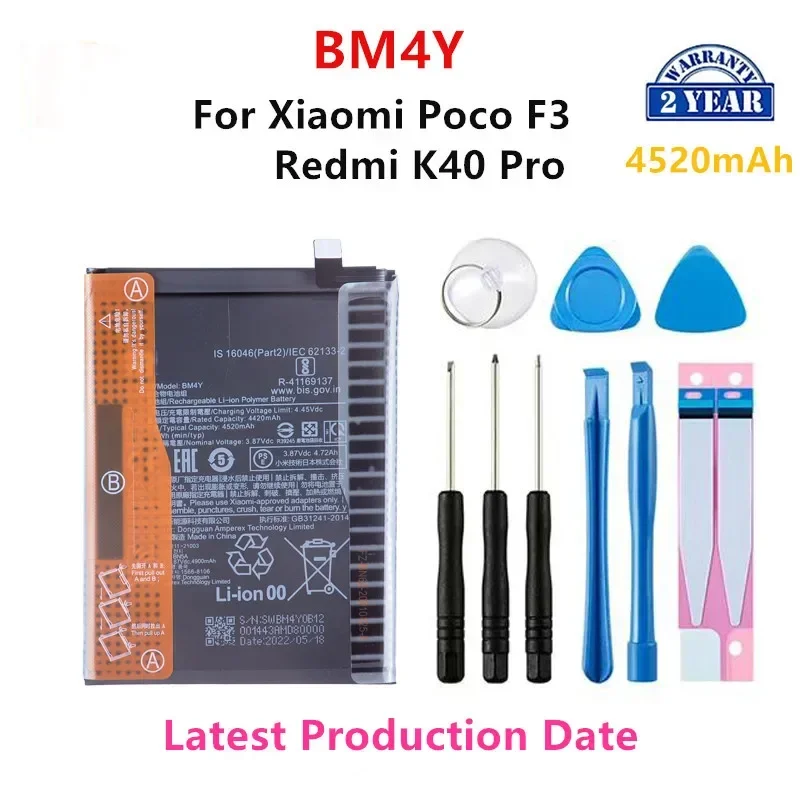 Brand New BM4P BM4S BM4Y BN53 BN59 BM4J BN63 BM56 BM57 BM5D BM4U BN5A Battery For Xiaomi Redmi K50 Pro/K40 5G/K40 Pro/K30