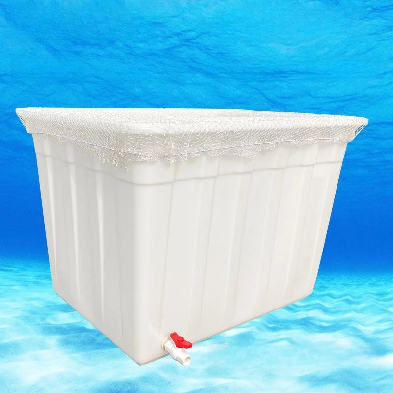 

Thiened Plastic Water Tank Square Buet Fi Farming Turtle Breeding with Net Cover Rectangular Water Storage Aquaculture