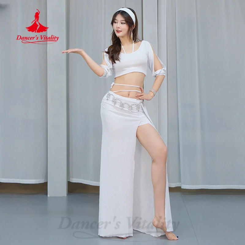 BellyDance Costume Set for Women Advanced Sexy Spandex Practice Set Adult Oriental Belly Dancing Professional Training Clothing