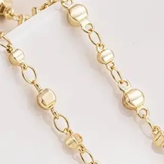 

14-каратное золото, корейская чистая медь, ручная работа, цветок и цепочка в форме сердца, свободный материал для аксессуаров «сделай сам»