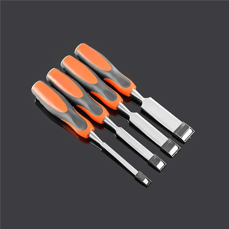 ABGH-Wood Chisel Set- Cr-V Steel Blade Wood Tools For Woodworking Chisel Sets With Anti-Slip Ergonomic Handles