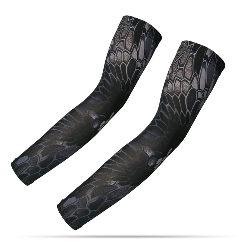 Ensemble foulard et manches en soie glacée pour protection solaire, pour activités de plein air, foulard multifonctionnel, Protection des bras pour la pêche, la randonnée, le cyclisme