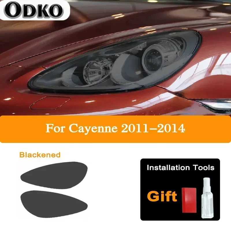 

Car Headlight Tint Black Protective Film For Porsche Cayenne 2019 2020 2011-On 958 Taillight Transparent TPU Sticker Accessories
