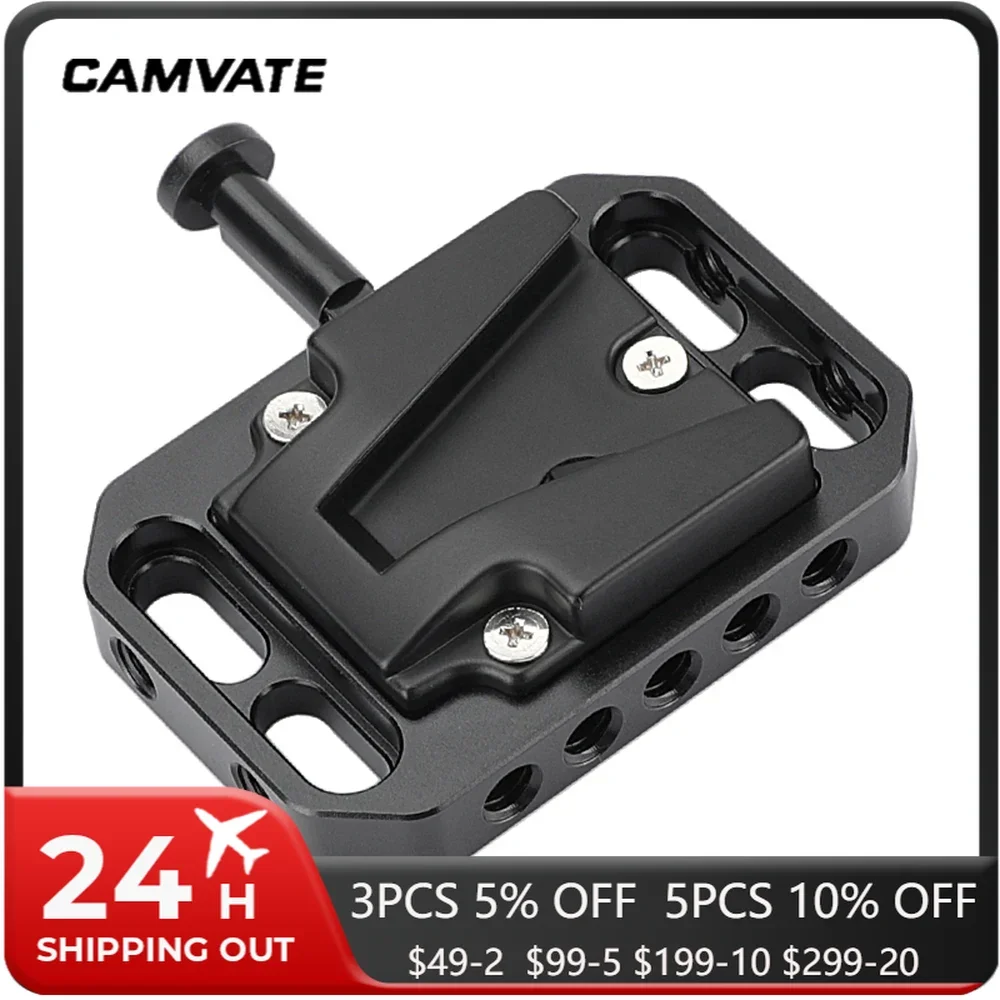 CAMVATE Mini V Lock Mount Female Adapter Quick Release With 1/4\