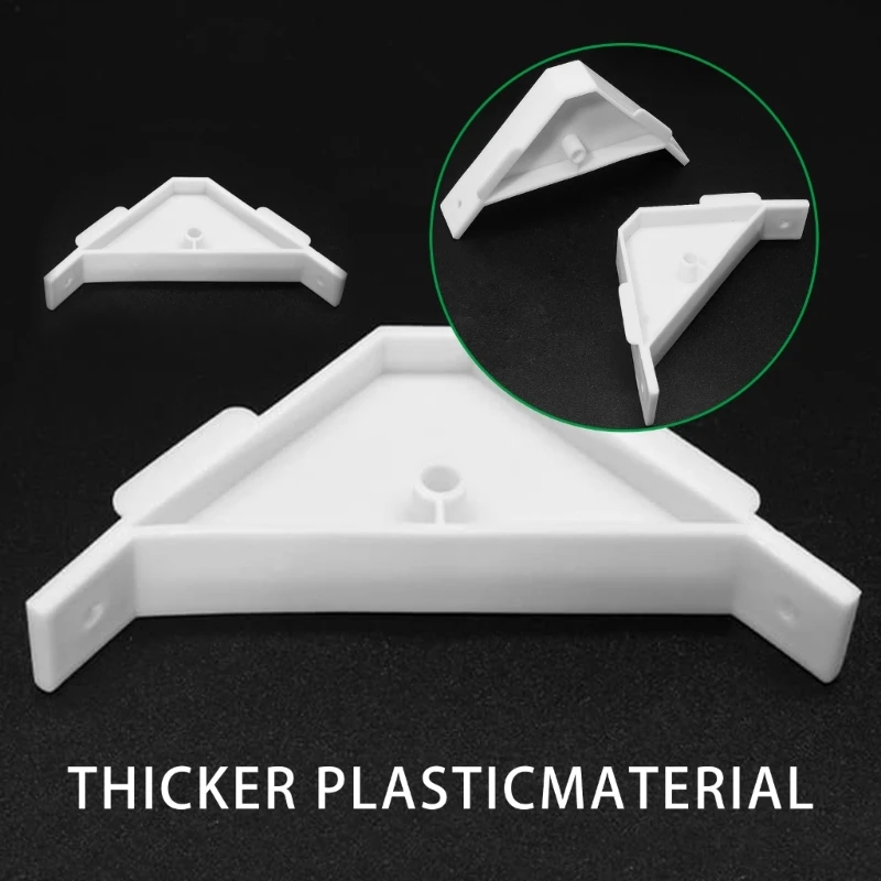 

Pack of 12 Plastic 90 Degree Corner Bracket Rack for Secure Cabinet Countertops And Shelf Installation Furniture Support M4YD