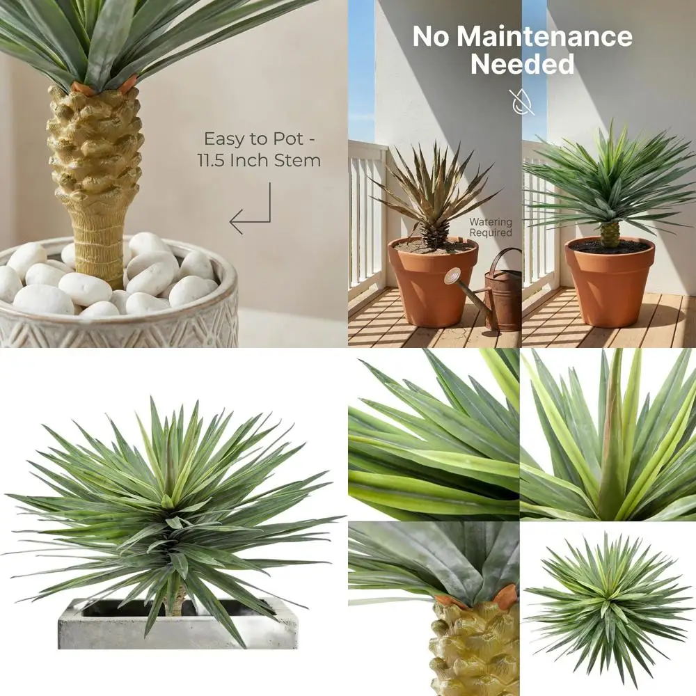 

33 Inch UV-Resistant Artificial Agave Plant for Outdoor Patio, Garden, and Indoor Decor