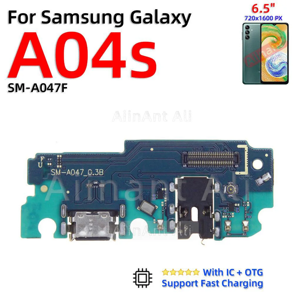 AiinAnt Fast Charging Connector Board Dock Charger Flex Cable For Samsung Galaxy A01 A02 A02s A03 A03s A04 A04e A04s Phone Part