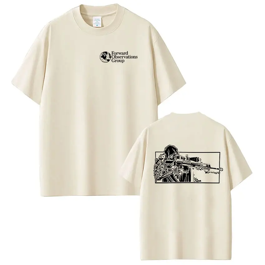 FOG Forward Observations Group Skelett-T-Shirt Herrenbekleidung Mode Gothic Übergroßes Lässiges Kurzarm-T-Shirt Streetwear – Detail 6