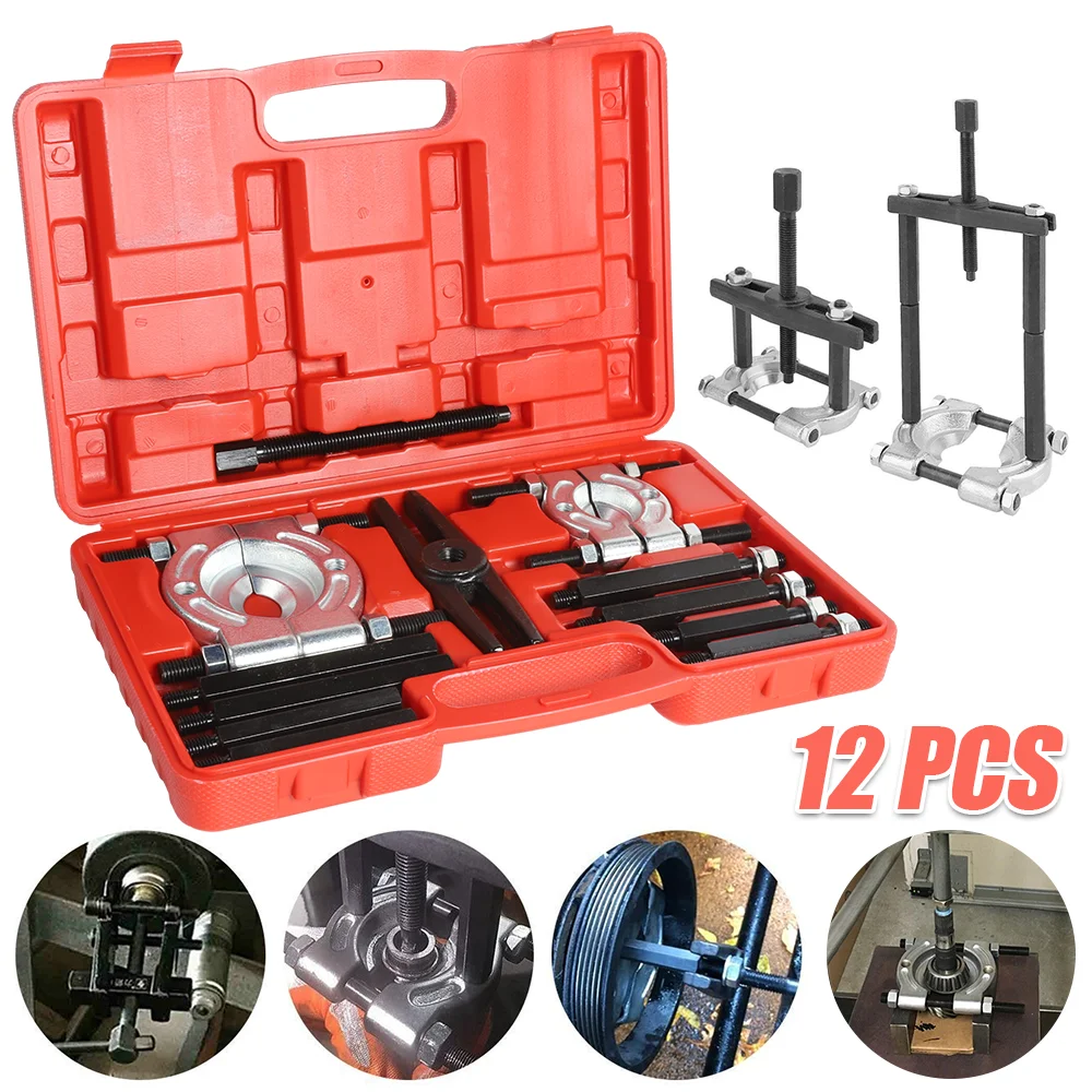 Image of 12Pcs Lager Puller Werkzeug Lager Entfernung Werkzeug Separator Kombination Set Lager Splitter Mechanische Lager Entferner Werkzeug