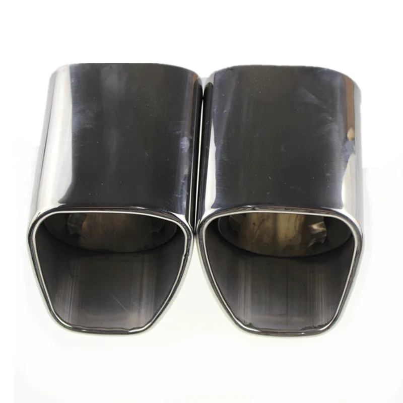 2Pcs Stainless Steel Exhaust Tip Auto System Pipe Muffler Tip For VOLVO XC90 XC60 Car Accessories