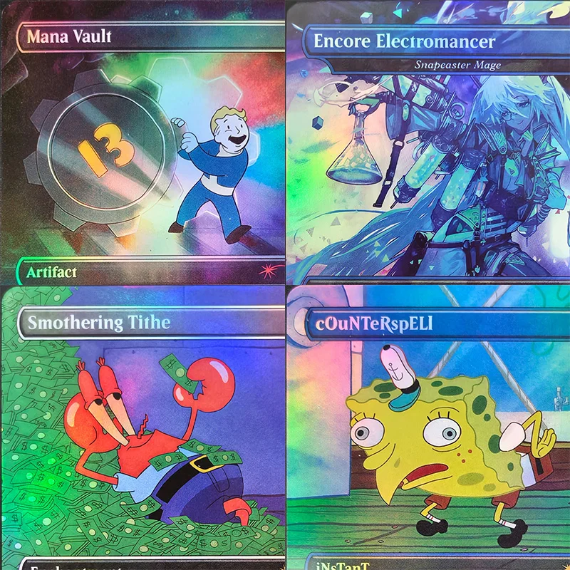 Cartes Foil Proxy SLD TCG Anglais Mana Vault # 796 Encore Magicien Électromancier Snapcaster # 808 Décime étouffante # 7009 Sortilège contre-magie