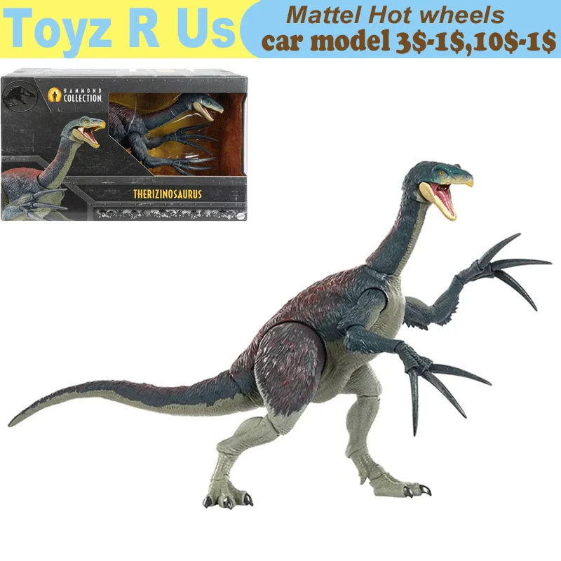 

Original Mattel Jurassic World Dinosaur Action Figure Dominion Hammond Collection Therizinosaurus Dino Boy Toy Anime Model Gift