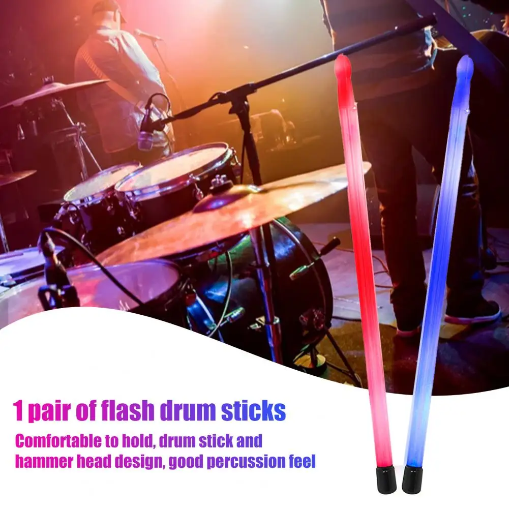 LED Drum Stick Acrylic Drum Hammer Lightweight Lasts About Ten Seconds  Practical Universal Unique Drum Stick