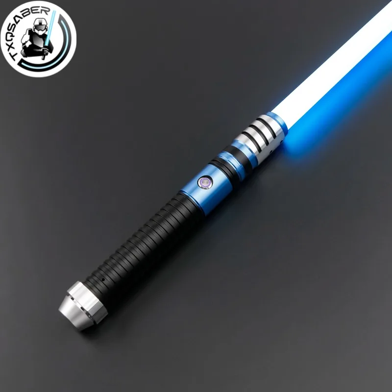 

TXQSABER Smoot Lightsaber NeoPixel Heavy Dueling RGB Laser Sword Metal Hilt Smooth Swing Blaster Cosplay Jedi Luminous Kids Toys