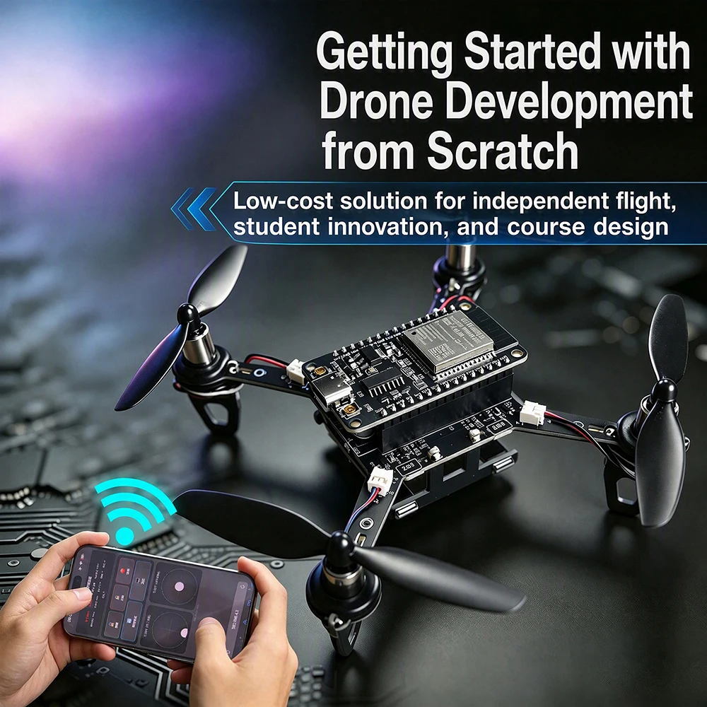 ESP32 Mini Drone DIY Kit, quadcopter, suitable for science and technology innovation competitions, education, etc.