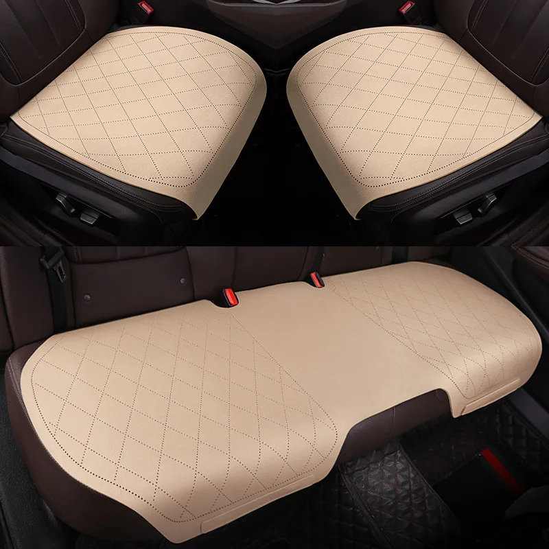 New Car Seat Cover Suede Leather Cars Seat Cushion Seat Protector Pad For Skoda Octavia Fabia Karoq Kamiq Roomster Kodiaq Rapid