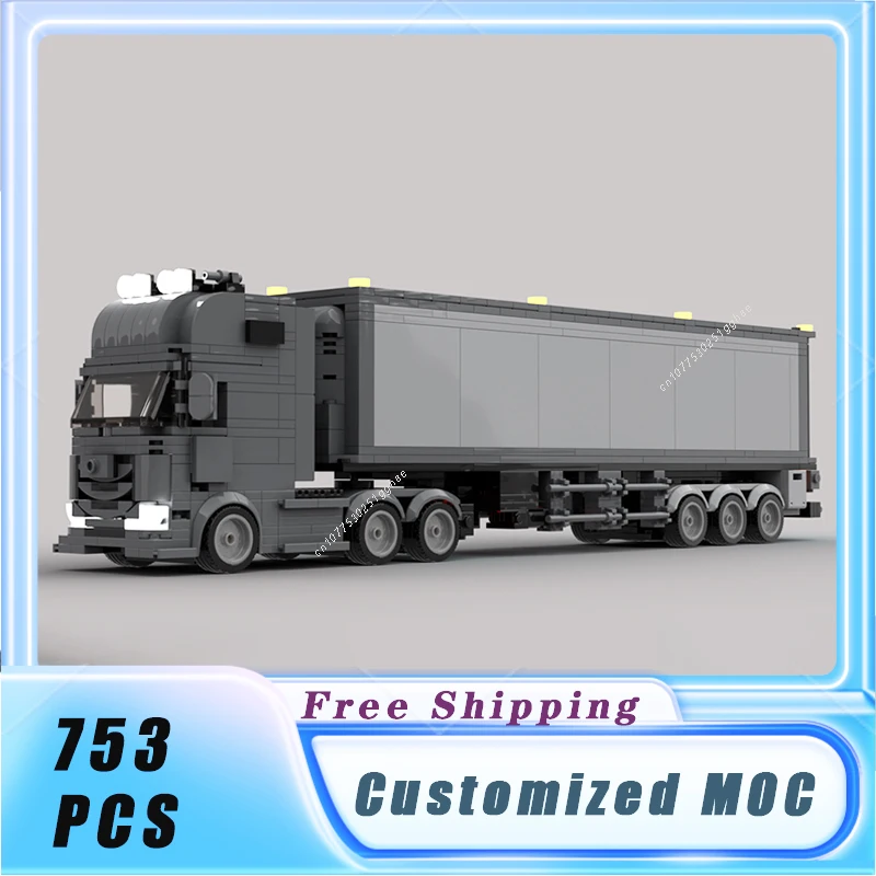 Classical Vehicle MOC Module Bus Truck 7 Wide Building Blocks Model Bricks Sets Assemble Collection Display Children's Toys Gift