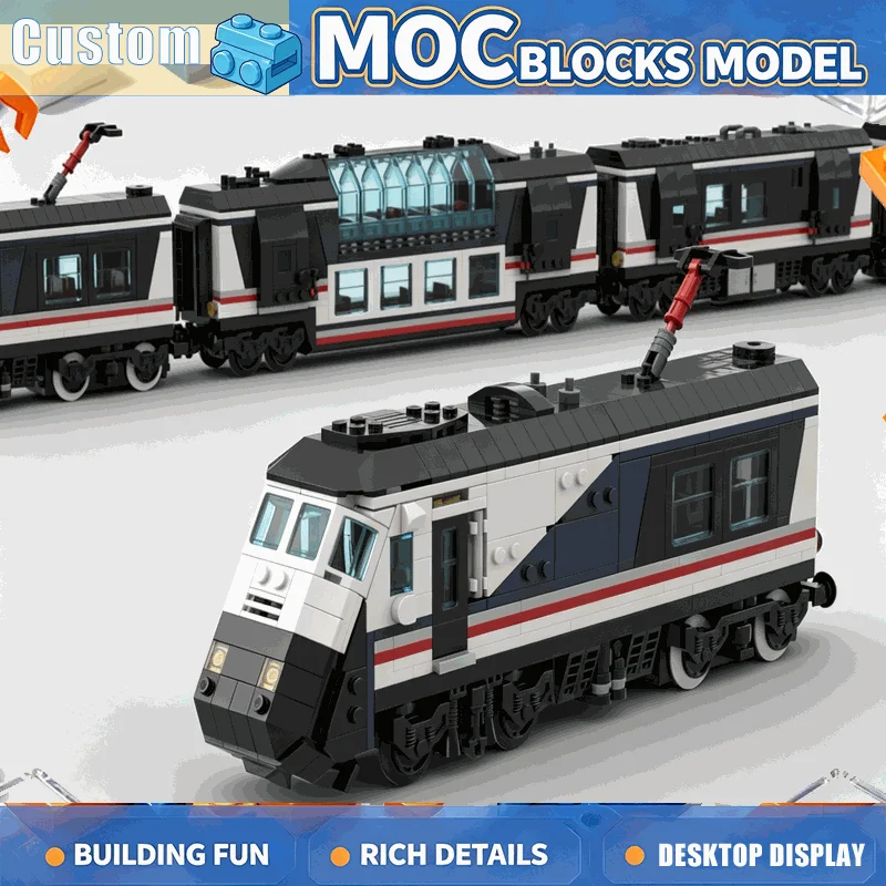 1322PCS MOC City Express Passenger Train Locomotive Model Custom Puzzle DIY Creative Building Blocks Toy Gift Collection Series