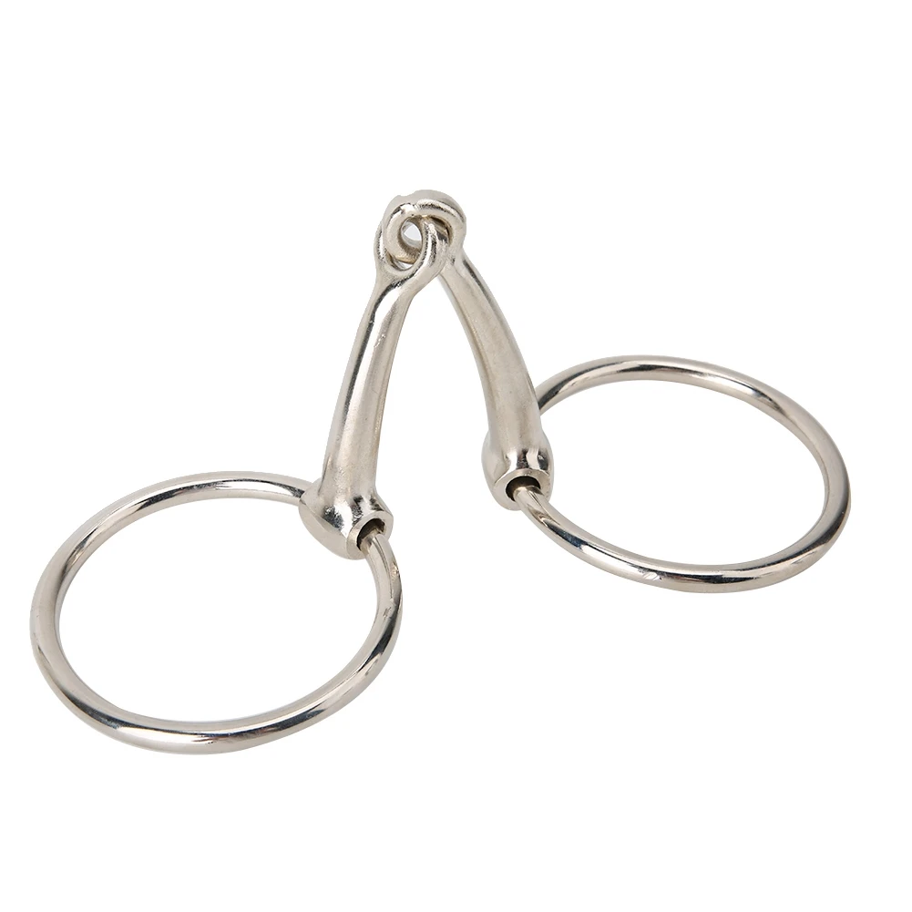 Snaffle Horse Bit Hollow Jointed Mouth Exquisite Iron Horse Ring for Equestrian Supplies