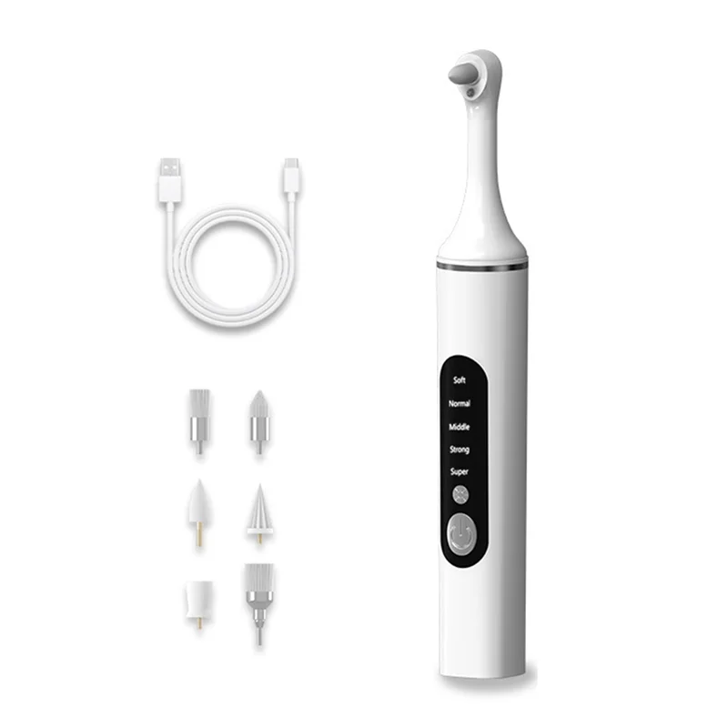 

【EXCLUSIVE】Tooth Polisher, Rechargeable Teeth Polisher With 6 Brush Heads, Tooth Whitening Kit For Cleaning And Polishing