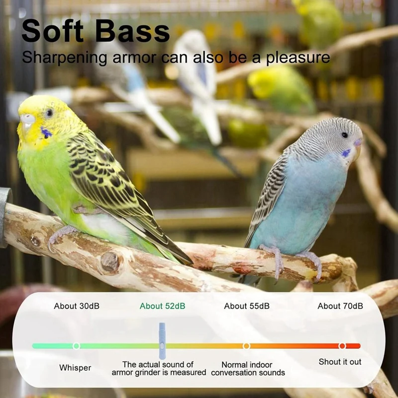 Bird Nail Grinder Bird Beak Grinder Silenced Parrots Nail File with LED Lamp Bird Supplies Suitable for Budgerigars-A51M image 5