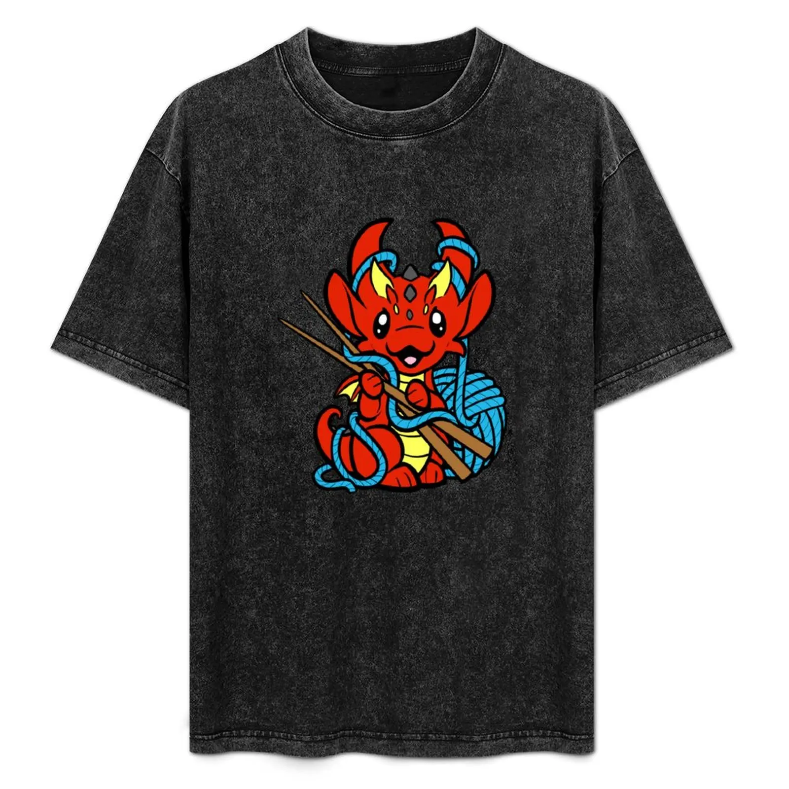 

Knitting Dragon T-Shirt Plus Size Workout Short Sleeve Top