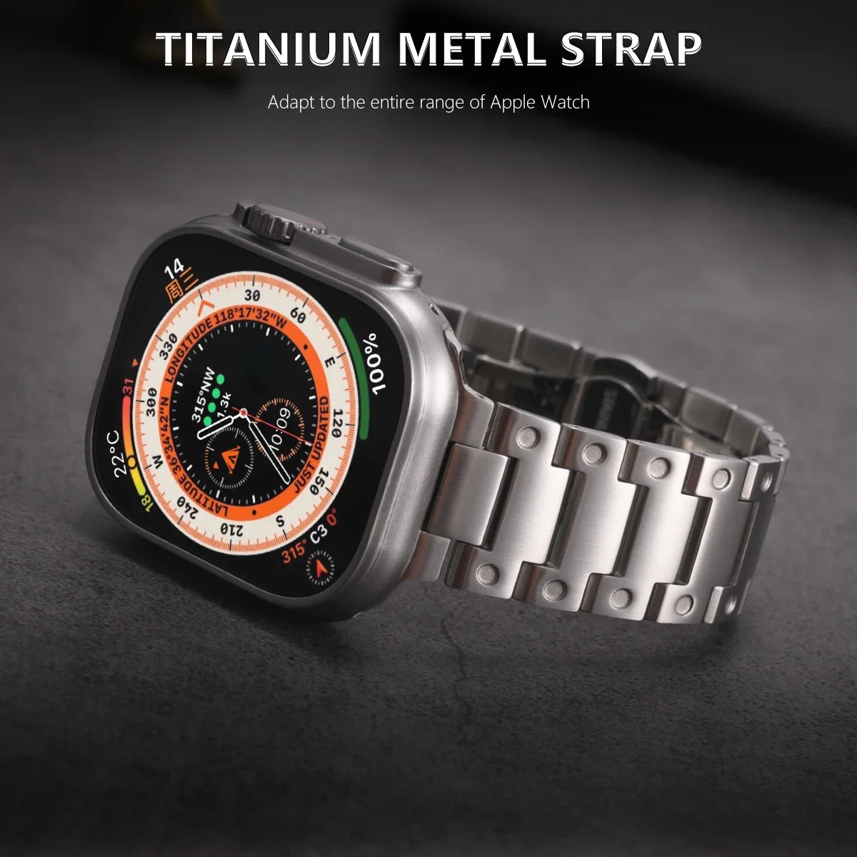 Luxury Titanium Correa for Apple Watch Ultra 2 49mm Band 44mm 45mm Strap For iWatch Series 10 9 8 7 6 se 4 5 3 ultra2 Bracelet
