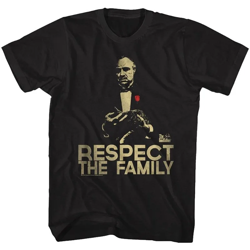 Summer The Godfather T-Shirt Men Classic Gangster Movie Graphic Short Sleeve Casual Streetwear Loose Fit Retro Film Fan Tee