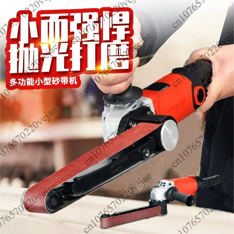 Mini Electric Belt Sander Machine, Small Handheld DIY Polishing Sander for Wood Metal Sanding and Grinding Tool