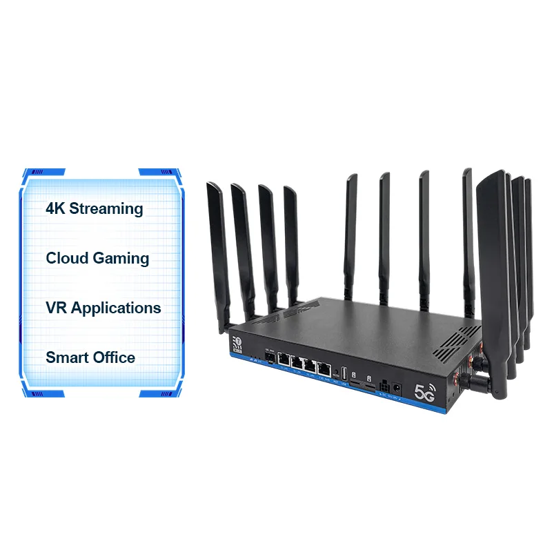 

Промышленный Wi-Fi 7 маршрутизатор 19000 Мбит/с, трехдиапазонный (2.4ГГц, 5.8ГГц, 6ГГц), с поддержкой модулей 5G X72 или X75 и слотом для SIM-карты
